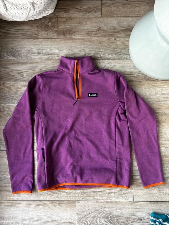 cotopaxi Tops - cotopaxi Purple Fleece Half-Zip Pullover with Orange Trim